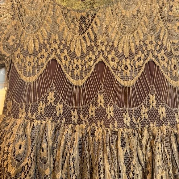 Trish Scully Child Girl's Lace Vintage-Look Full Skirt Formal Dress Size 7 - Picture 3 of 8